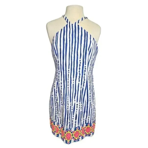 Lilly Pulitzer Iveigh Shift Blue Crush Bay Stripe Dress - Picture 2 of 11